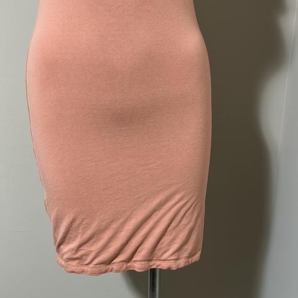 Aritzia Wildfred Free Pink Bodycon T shirt Dress Short Sleeve Sz M - Picture 3 of 9